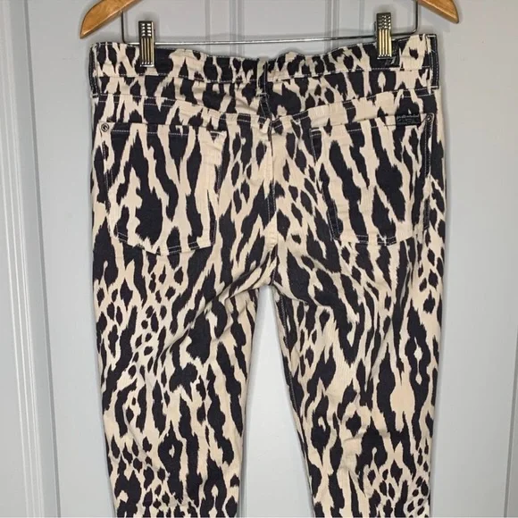 7 For All Mankind Animal Print Skinny Jeans, in Women's Size 30 - Picture 5 of 8